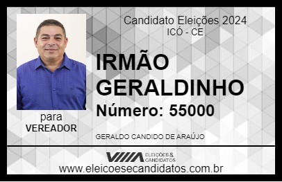 Candidato IRMÃO GERALDINHO 2024 - ICÓ - Eleições