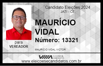 Candidato MAURÍCIO VIDAL 2024 - JATI - Eleições