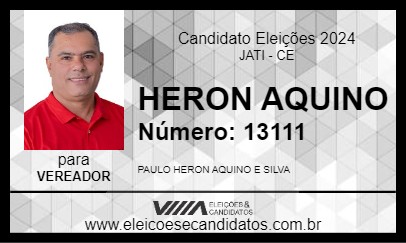 Candidato HERON AQUINO 2024 - JATI - Eleições