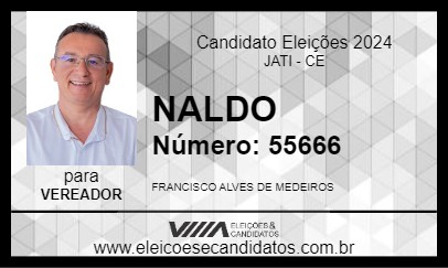 Candidato NALDO 2024 - JATI - Eleições