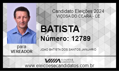 Candidato BATISTA 2024 - VIÇOSA DO CEARÁ - Eleições