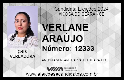 Candidato VERLANE ARAÚJO 2024 - VIÇOSA DO CEARÁ - Eleições