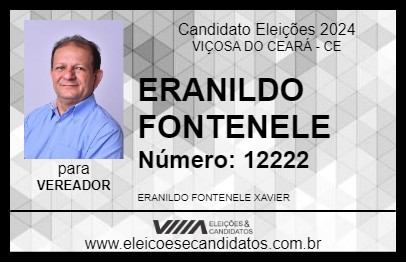 Candidato ERANILDO FONTENELE 2024 - VIÇOSA DO CEARÁ - Eleições