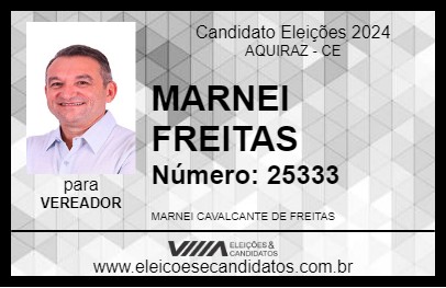 Candidato MARNEI FREITAS 2024 - AQUIRAZ - Eleições