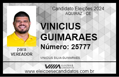 Candidato VINICIUS GUIMARAES 2024 - AQUIRAZ - Eleições