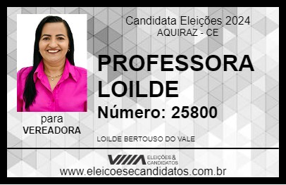 Candidato PROFESSORA LOILDE 2024 - AQUIRAZ - Eleições