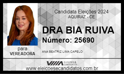 Candidato DRA BIA RUIVA 2024 - AQUIRAZ - Eleições