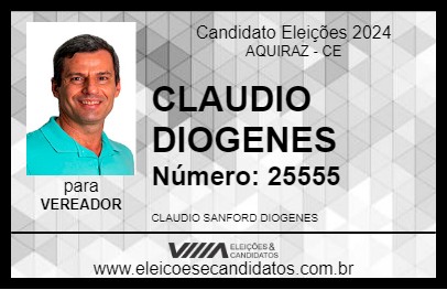 Candidato CLAUDIO DIOGENES 2024 - AQUIRAZ - Eleições