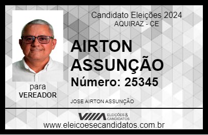 Candidato AIRTON ASSUNÇÃO 2024 - AQUIRAZ - Eleições