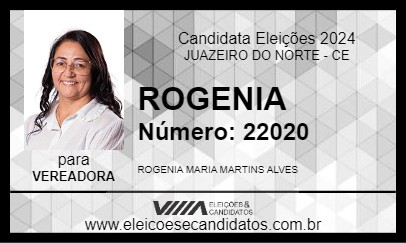 Candidato ROGENIA 2024 - JUAZEIRO DO NORTE - Eleições