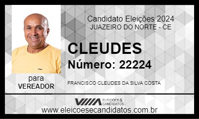 Candidato CLEUDES 2024 - JUAZEIRO DO NORTE - Eleições