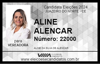 Candidato ALINE ALENCAR 2024 - JUAZEIRO DO NORTE - Eleições