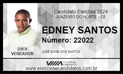 Candidato EDNEY SANTOS 2024 - JUAZEIRO DO NORTE - Eleições