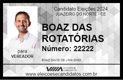 Candidato BOAZ DAS ROTATÓRIAS 2024 - JUAZEIRO DO NORTE - Eleições