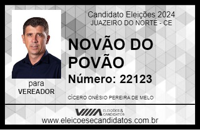 Candidato NOVÃO DO POVÃO 2024 - JUAZEIRO DO NORTE - Eleições