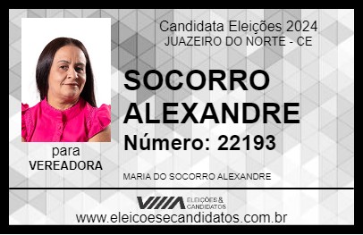 Candidato SOCORRO ALEXANDRE 2024 - JUAZEIRO DO NORTE - Eleições