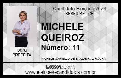 Candidato MICHELE QUEIROZ 2024 - BEBERIBE - Eleições