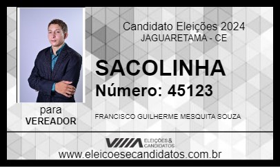 Candidato SACOLINHA 2024 - JAGUARETAMA - Eleições