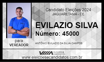 Candidato EVILAZIO SILVA 2024 - JAGUARETAMA - Eleições