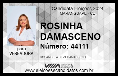 Candidato ROSINHA DAMASCENO 2024 - MARANGUAPE - Eleições