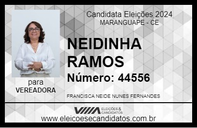 Candidato NEIDINHA RAMOS 2024 - MARANGUAPE - Eleições