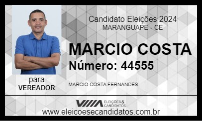 Candidato MARCIO COSTA 2024 - MARANGUAPE - Eleições