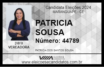 Candidato PATRICIA SOUSA 2024 - MARANGUAPE - Eleições