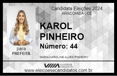 Candidato KAROL PINHEIRO 2024 - ARACOIABA - Eleições