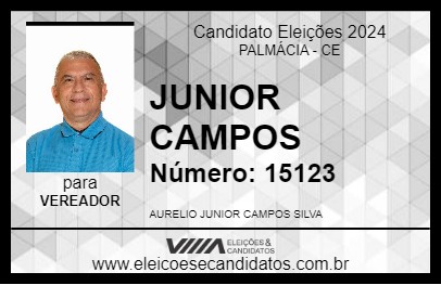 Candidato JUNIOR CAMPOS 2024 - PALMÁCIA - Eleições