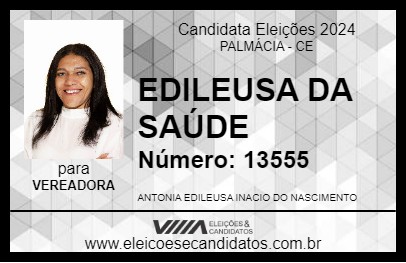 Candidato EDILEUSA DA SAÚDE 2024 - PALMÁCIA - Eleições