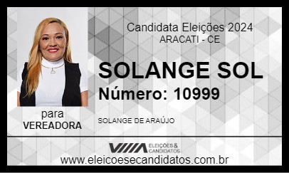 Candidato SOLANGE SOL 2024 - ARACATI - Eleições