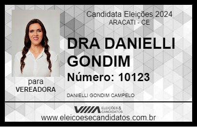 Candidato DRA DANIELLI GONDIM 2024 - ARACATI - Eleições