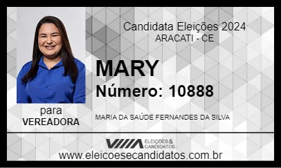 Candidato MARY 2024 - ARACATI - Eleições