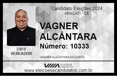 Candidato VAGNER ALCÂNTARA 2024 - ARACATI - Eleições