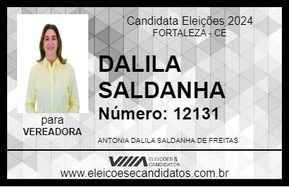 Candidato DALILA SALDANHA 2024 - FORTALEZA - Eleições