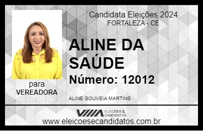 Candidato ALINE DA SAÚDE 2024 - FORTALEZA - Eleições