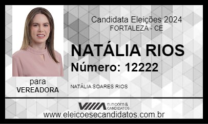 Candidato NATÁLIA RIOS 2024 - FORTALEZA - Eleições