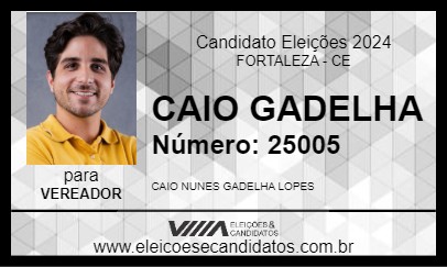 Candidato CAIO GADELHA 2024 - FORTALEZA - Eleições