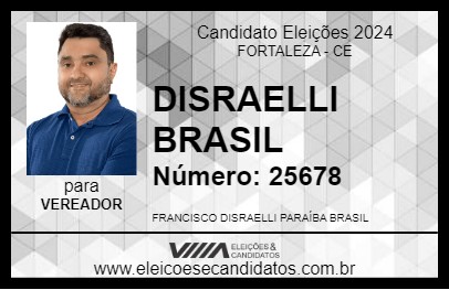 Candidato DISRAELLI BRASIL 2024 - FORTALEZA - Eleições