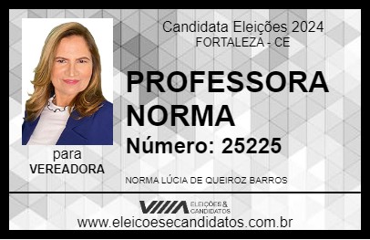 Candidato PROFESSORA NORMA 2024 - FORTALEZA - Eleições