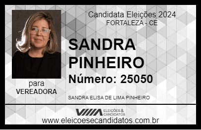 Candidato SANDRA PINHEIRO 2024 - FORTALEZA - Eleições