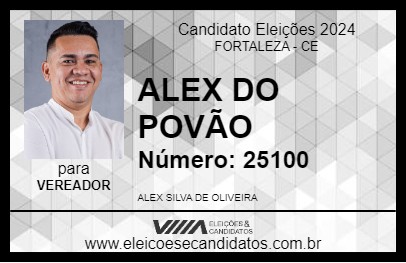 Candidato ALEX DO POVÃO 2024 - FORTALEZA - Eleições