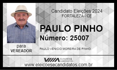 Candidato PAULO PINHO 2024 - FORTALEZA - Eleições