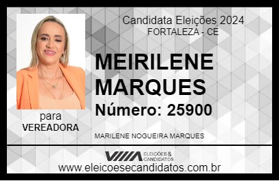 Candidato MEIRILENE MARQUES 2024 - FORTALEZA - Eleições