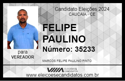 Candidato FELIPE PAULINO 2024 - CAUCAIA - Eleições