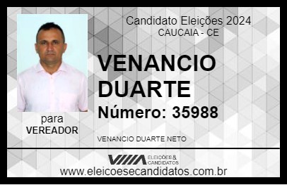 Candidato VENANCIO DUARTE 2024 - CAUCAIA - Eleições