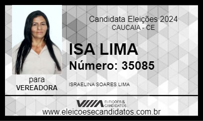 Candidato ISA LIMA 2024 - CAUCAIA - Eleições