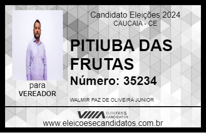 Candidato PITIUBA DAS FRUTAS 2024 - CAUCAIA - Eleições