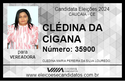 Candidato CLÉDINA DA CIGANA 2024 - CAUCAIA - Eleições