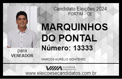 Candidato MARQUINHOS DO PONTAL 2024 - FORTIM - Eleições